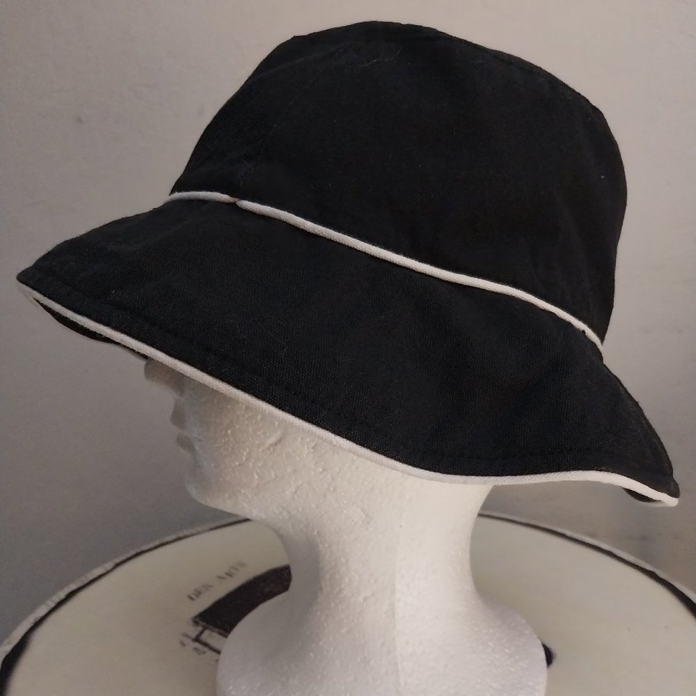 Black Cotton Sun Hat | Size OS - Picture 2 of 5